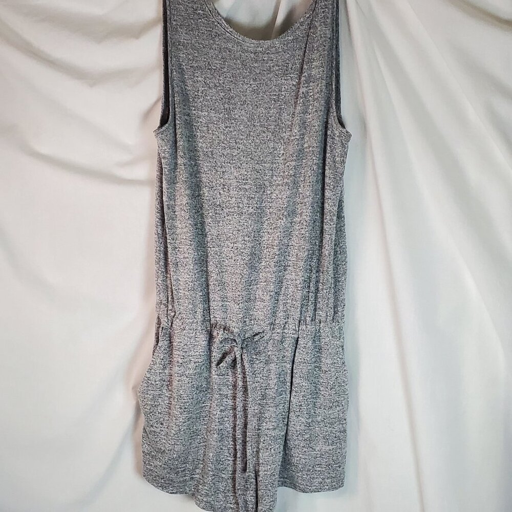 Gap, Grey shorts romper with cinched drawstring waist.  Size Medium
